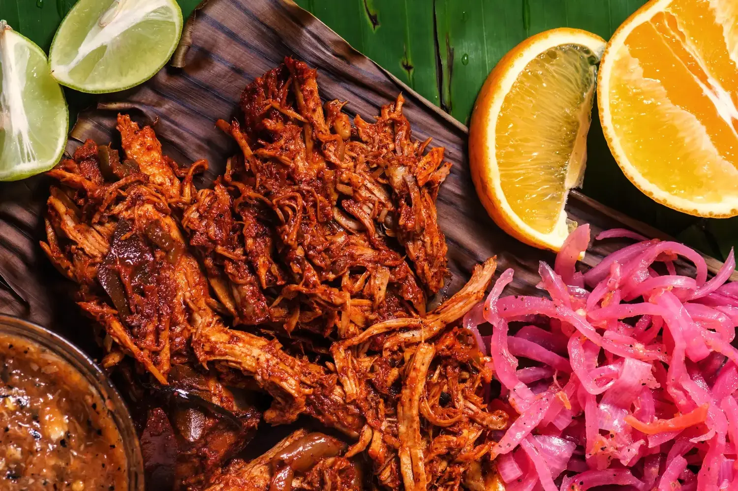 Cochinita pibil with pickled red onion, orange and habanero